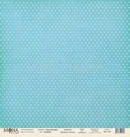 Бумага для скрапбукинга Лист "Горох голубой" 190 гр 30,5х30,5 см 21139