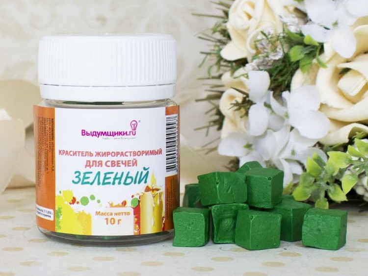 Краситель жирорастворимый, сухой - цвет Зеленый, 10 гр. фото 1 — волшебные-ручки.рф