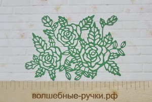 Вырубка Розы фоновые зеленый фото 1 — волшебные-ручки.рф