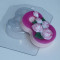 Пластиковая форма для мыла 8 Марта/Розы по диагонали арт 0788