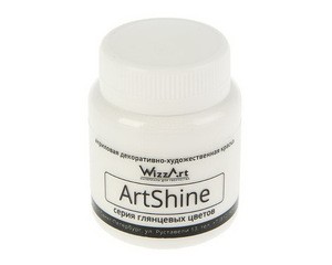 Краска акриловая Shine 80мл WizzArt Белый глянцевый WG4.80 фото 1 — волшебные-ручки.рф