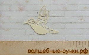 Вырубка Колибри слоновая кость фото 1 — волшебные-ручки.рф
