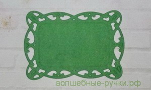 Вырубка Рамка 5*3см зеленый фото 1 — волшебные-ручки.рф