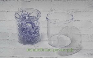 Банка 150 мл полистирол прозрачная фото 1 — волшебные-ручки.рф
