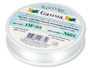 "Gamma" Леска для бисеропл. нейлон DF-035 d 0.35 мм 100 м ±0.5 м №01 белый фото 1 — волшебные-ручки.рф
