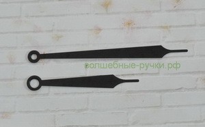Стрелки часовая, минутная 63-95 мм 3091 LZ чёрный, металл фото 1 — волшебные-ручки.рф