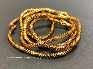 Канитель Трунцал античное золото (antique golden) 3 мм 5 гр фото 1 — волшебные-ручки.рф