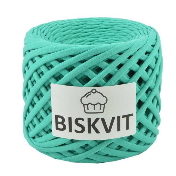 Трикотажная пряжа 100±10 м 7±1 мм Biskvit Ментол фото 1 — волшебные-ручки.рф