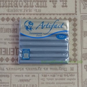 695 Полимерная глина "Артефакт" брус 56 гр. металлик Серебро фото 1 — волшебные-ручки.рф