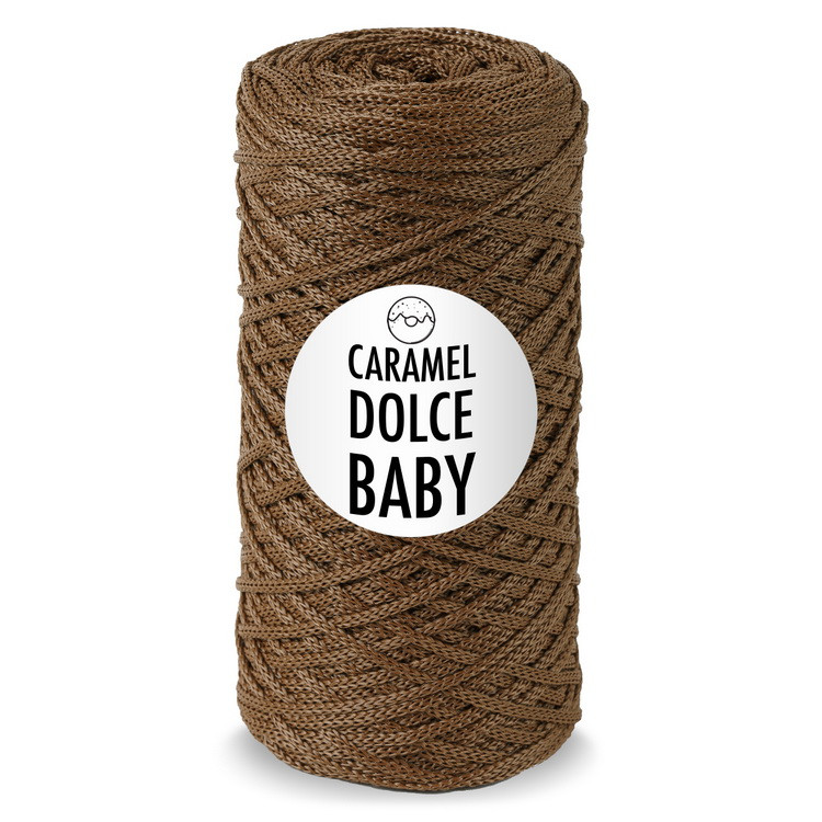 Шнур для вязания Caramel DOLCE BABY Брауни 240±10м 2мм фото 1 — волшебные-ручки.рф