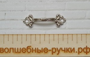 ШРМ25.0.4 Ручки для заготовок 46х14 мм серебро фото 1 — волшебные-ручки.рф