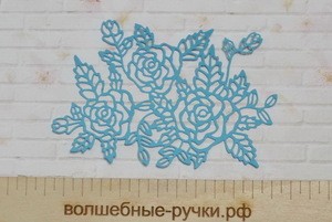 Вырубка Розы фоновые бирюзовый фото 1 — волшебные-ручки.рф