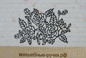 Вырубка Розы фоновые черный фото 1 — волшебные-ручки.рф