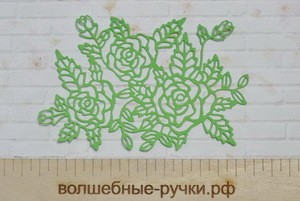 Вырубка Розы фоновые салатовый фото 1 — волшебные-ручки.рф