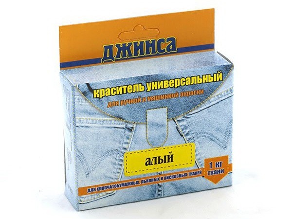 Краситель для ткани ДЖИНСА NEW цв. алый уп. 20г фото 1 — волшебные-ручки.рф